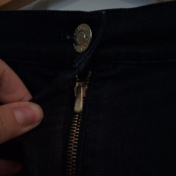 St. John Sport by Marie Gray Wide Leg Chino Pants Black Gold logo 10 - Picture 3 of 11